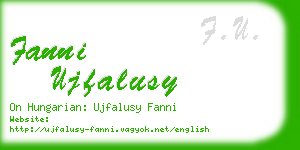 fanni ujfalusy business card